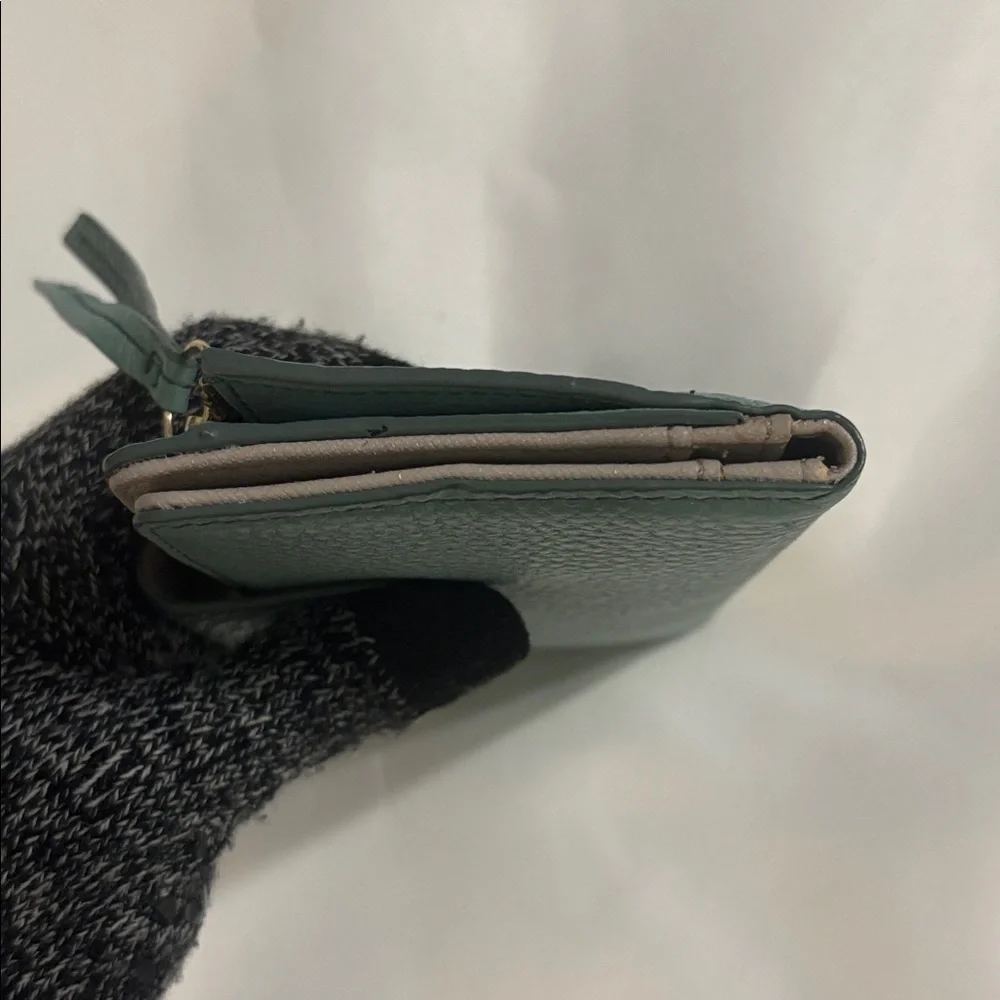 Fossil Teal Leather Wallet Preloved